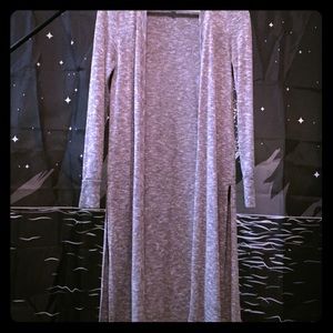 Heathered Gray Long Cardigan. Size Small/2-4.